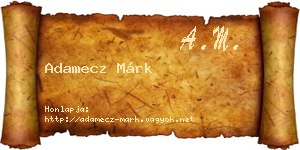 Adamecz Márk névjegykártya