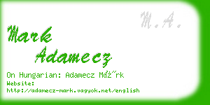 mark adamecz business card